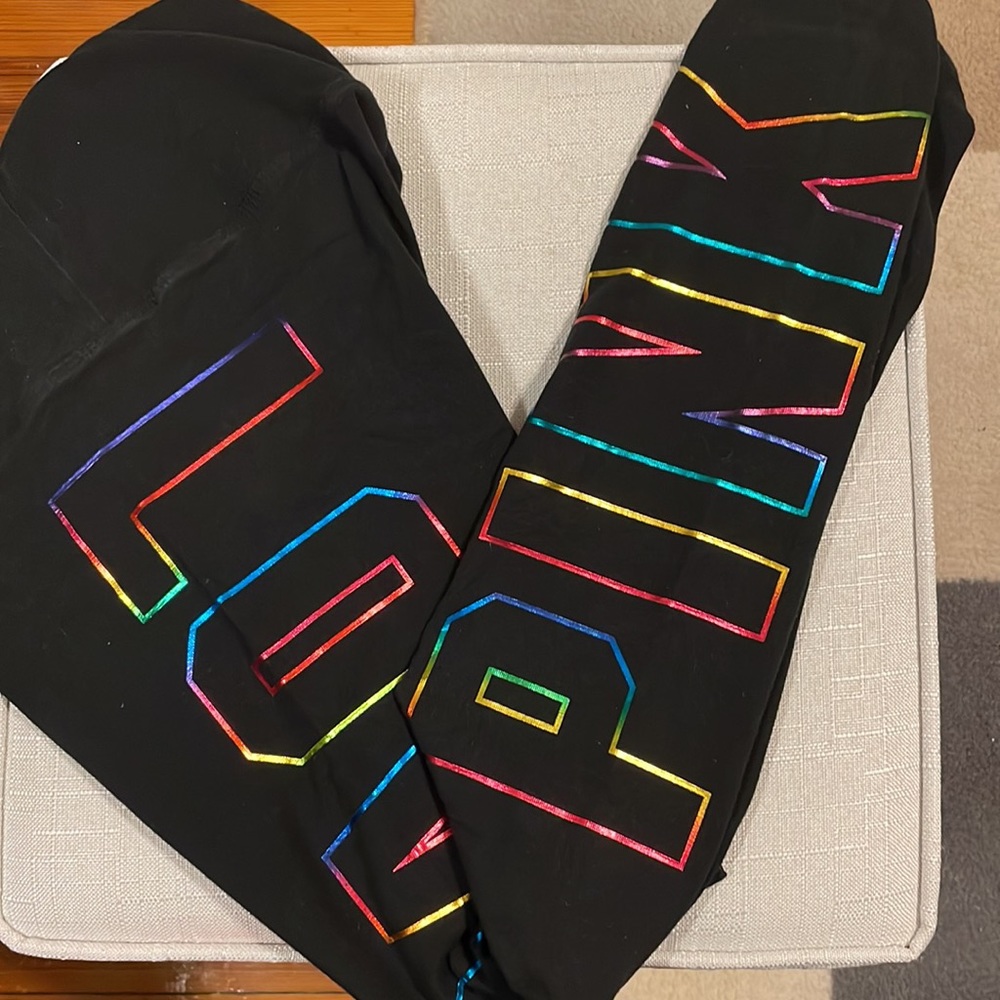 Victoria’s Secret Love PINK Shiny Rainbow Yoga Pant